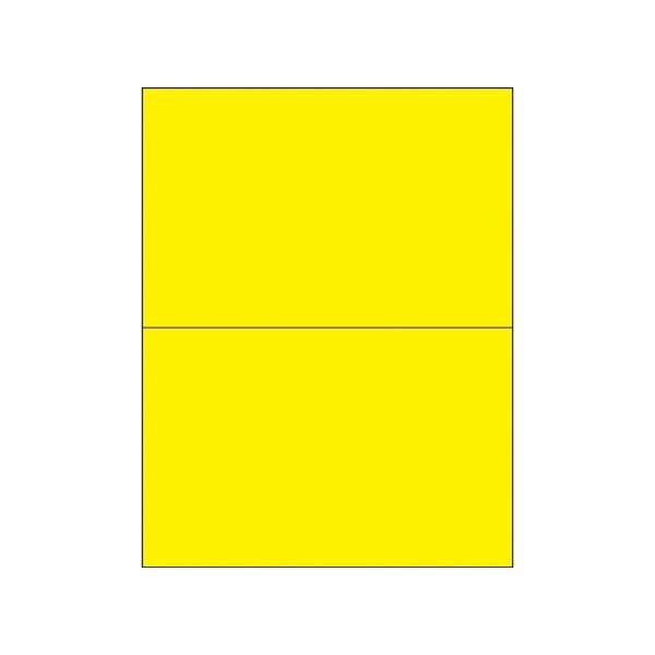 Bsc Preferred 8-1/2 x 5-1/2'' Fluorescent Yellow Rectangle Laser Labels, 200PK BUY00027780 - main